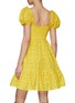 Back View - Click To Enlarge - GANNI - Broderie Anglaise Puff Sleeve Dress