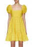 Main View - Click To Enlarge - GANNI - Broderie Anglaise Puff Sleeve Dress