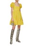 Figure View - Click To Enlarge - GANNI - Broderie Anglaise Puff Sleeve Dress