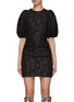 Main View - Click To Enlarge - GANNI - Jacquard Puff Sleeve Mini Dress