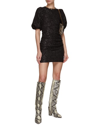 Figure View - Click To Enlarge - GANNI - Jacquard Puff Sleeve Mini Dress