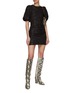 Figure View - Click To Enlarge - GANNI - Jacquard Puff Sleeve Mini Dress