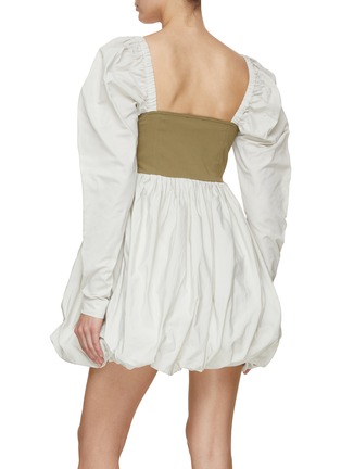 Back View - Click To Enlarge - GANNI - Balloon Taffeta Mini Dress