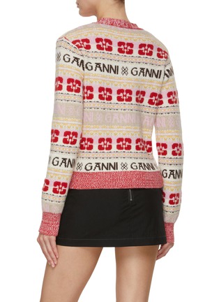 GANNI | Logo Wool Blend Cardigan | Women | Lane Crawford
