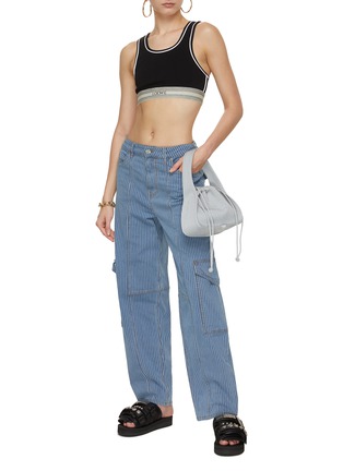 GANNI | Striped Denim Cargo Pants