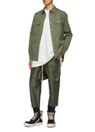 Figure View - Click To Enlarge - RICK OWENS  - Cargo Cropped Pants