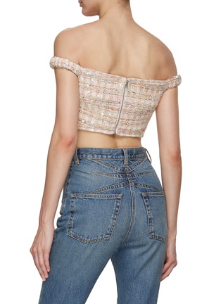 Back View - Click To Enlarge - SELF-PORTRAIT - Sequin Boucle Top