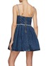 Back View - Click To Enlarge - SELF-PORTRAIT - Diamante Denim Mini Dress
