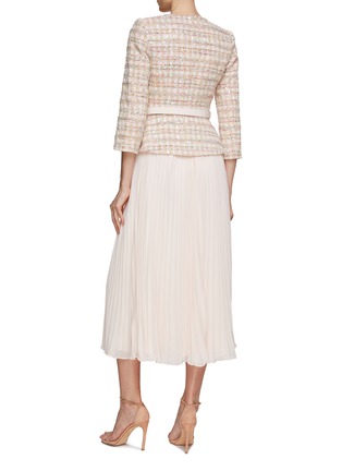 Back View - Click To Enlarge - SELF-PORTRAIT - Sequin Embellished Bouclé Midi Dress