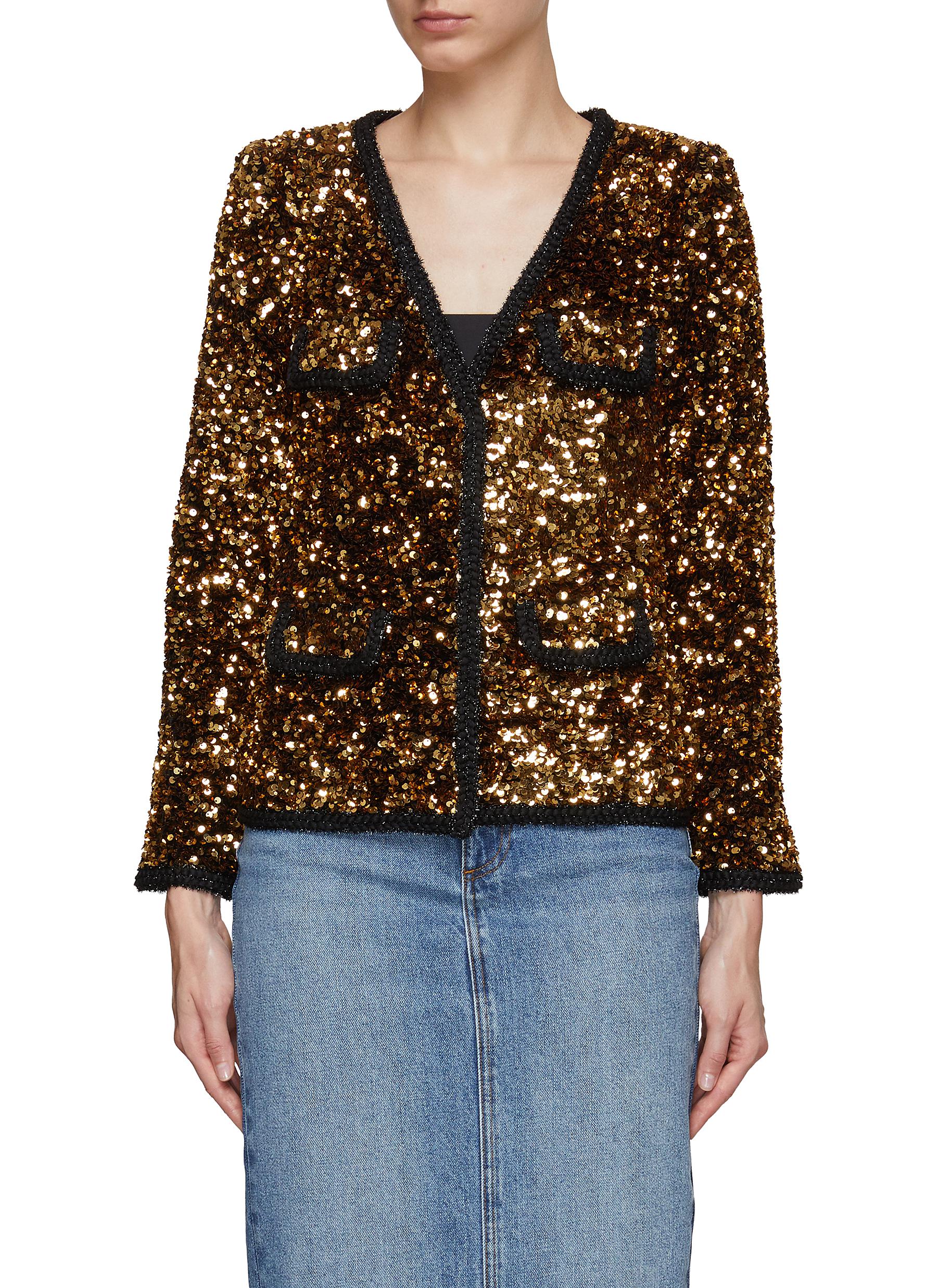 Sequin embellished on sale jacket