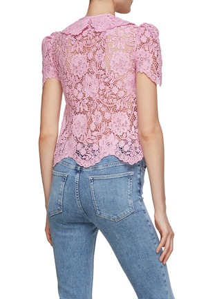 Back View - Click To Enlarge - SELF-PORTRAIT - Lace Short Sleeve Top