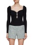 Main View - Click To Enlarge - SELF-PORTRAIT - Crystal Embellished Knit Top