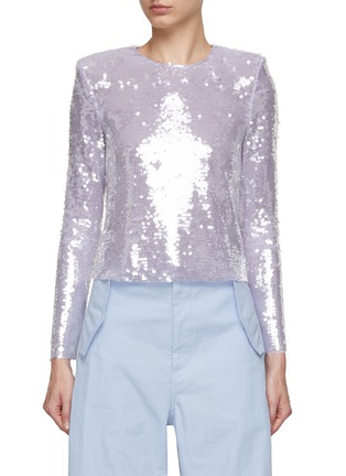 Main View - Click To Enlarge - SELF-PORTRAIT - Sequin Embellished Top