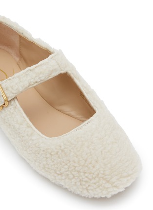 Detail View - Click To Enlarge - SAM EDELMAN - Michael Shearling Kids Mary Jane Flats