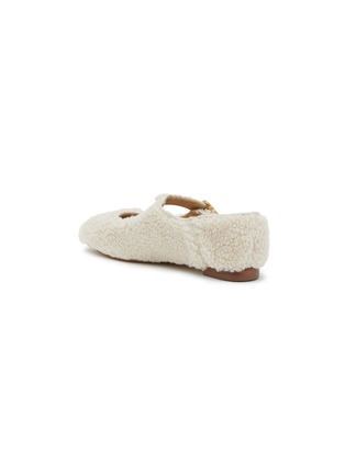 Detail View - Click To Enlarge - SAM EDELMAN - Michael Shearling Kids Mary Jane Flats