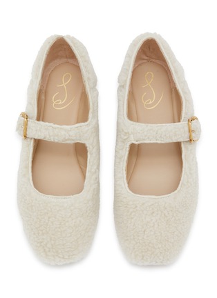 Figure View - Click To Enlarge - SAM EDELMAN - Michael Shearling Kids Mary Jane Flats