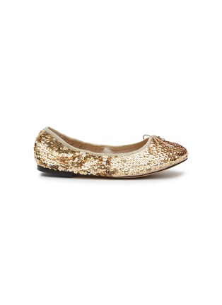Main View - Click To Enlarge - SAM EDELMAN - Felicia Sequin Kids Ballerina Flats