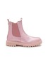 Main View - Click To Enlarge - SAM EDELMAN - Laguna Toddlers/Kids Holographic Patent Leather Chelsea Boots