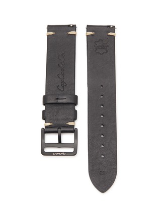 Figure View - Click To Enlarge - CUSTOM T. WATCH ATELIER - Steel Pin Buckle Leather Watch Strap