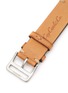 Detail View - Click To Enlarge - CUSTOM T. WATCH ATELIER - Brushed Steel Pin Buckle Leather Watch Strap