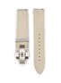 Figure View - Click To Enlarge - CUSTOM T. WATCH ATELIER - Brushed Steel Butterfly Clasp Fabric Watch Strap