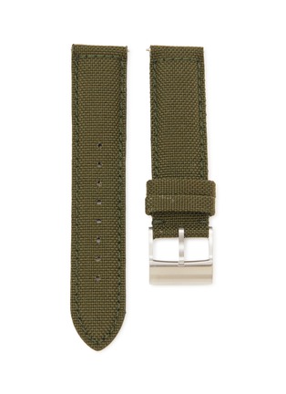 Main View - Click To Enlarge - CUSTOM T. WATCH ATELIER - Brushed Steel Pin Buckle Nylon Watch Strap