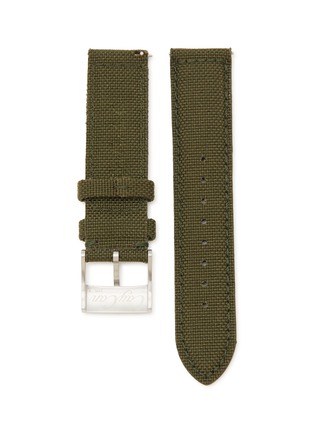 Figure View - Click To Enlarge - CUSTOM T. WATCH ATELIER - Brushed Steel Pin Buckle Nylon Watch Strap