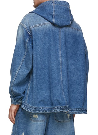 Back View - Click To Enlarge - JUUN.J - Oversized Hooded Denim Jacket