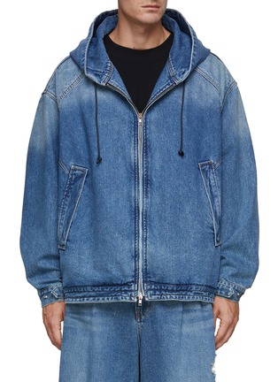 Main View - Click To Enlarge - JUUN.J - Oversized Hooded Denim Jacket