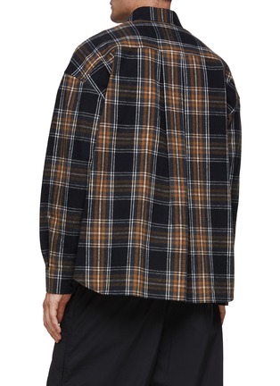 Back View - Click To Enlarge - JUUN.J - Chequered Oversized Shirt