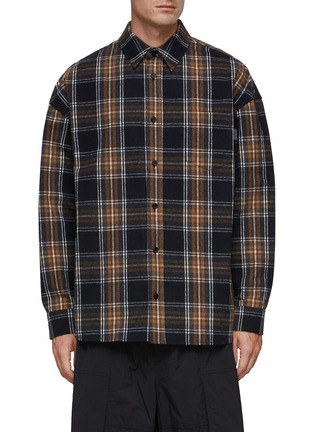 Main View - Click To Enlarge - JUUN.J - Chequered Oversized Shirt