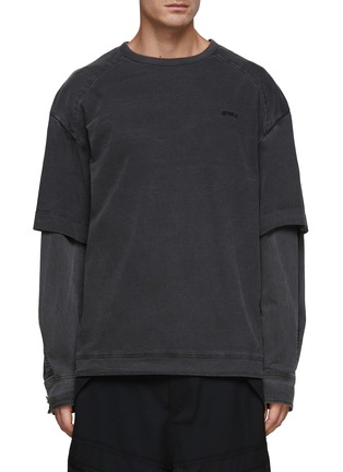 Main View - Click To Enlarge - JUUN.J - Cotton Double Sleeve T-Shirt