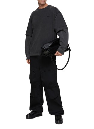 Figure View - Click To Enlarge - JUUN.J - Cotton Double Sleeve T-Shirt