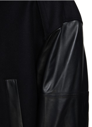  - JUUN.J - Leather Sleeve Hooded Jacket