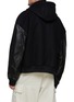 Back View - Click To Enlarge - JUUN.J - Leather Sleeve Hooded Jacket