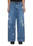 Main View - Click To Enlarge - JUUN.J - Distressed Wide Leg Jeans