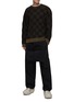 Figure View - Click To Enlarge - JUUN.J - Layered Front Cotton Nylon Blend Pants