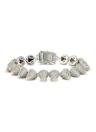 Main View - Click To Enlarge - EDDIE BORGO - Crystal Silver Cone Bracelet