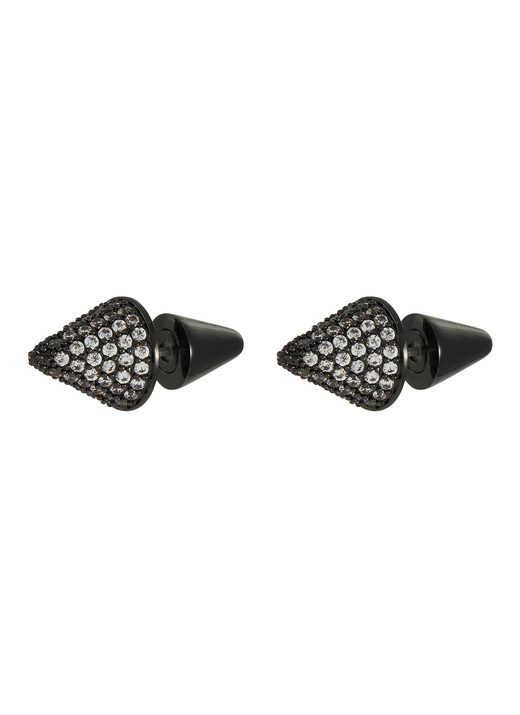 EDDIE BORGO Crystal Silver Cone Stud Earrings Women Lane