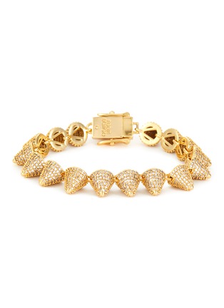 Main View - Click To Enlarge - EDDIE BORGO - Crystal 12K Gold Plated Cone Bracelet