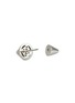 Detail View - Click To Enlarge - EDDIE BORGO - Crystal Silver Cone Stud Earrings