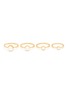 Main View - Click To Enlarge - EDDIE BORGO - Pearl 12K Gold Plated Rings — Set Of 4
