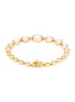 Detail View - Click To Enlarge - EDDIE BORGO - Graduated Pearl 12K Gold Plated Bracelet