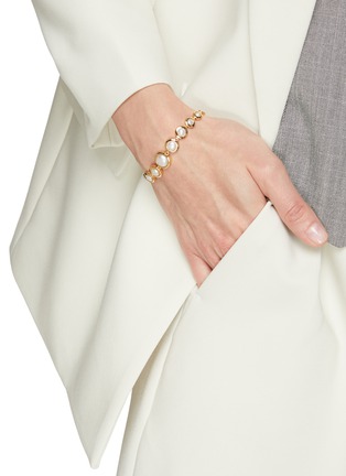 Figure View - Click To Enlarge - EDDIE BORGO - Graduated Pearl 12K Gold Plated Bracelet