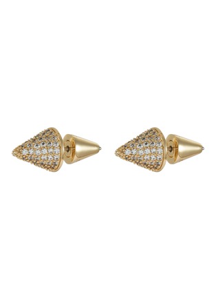 Main View - Click To Enlarge - EDDIE BORGO - Crystal 12K Gold Plated Cone Stud Earrings