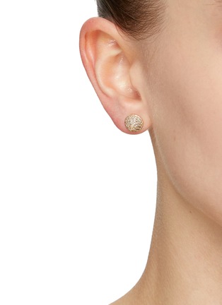 Figure View - Click To Enlarge - EDDIE BORGO - Crystal 12K Gold Plated Cone Stud Earrings