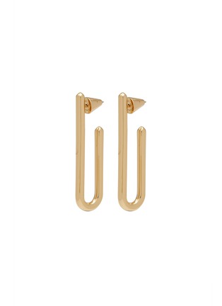 Main View - Click To Enlarge - EDDIE BORGO - Idle 12K Gold Plated Hoop Earrings