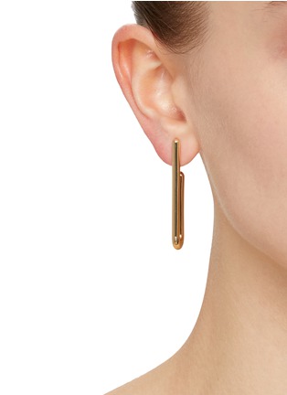 Figure View - Click To Enlarge - EDDIE BORGO - Idle 12K Gold Plated Hoop Earrings