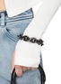 Figure View - Click To Enlarge - EDDIE BORGO - Blackened Silver-Plated Brass Crystal Chain Bracelet