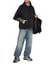 Figure View - Click To Enlarge - JUUN.J - Washed Embroidered Hoodie With Layered Denim Sleeves